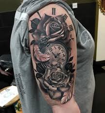 Rose And Pocket Watch Tattoo Watch Tattoos Tattoos Pocket Watch Tattoos