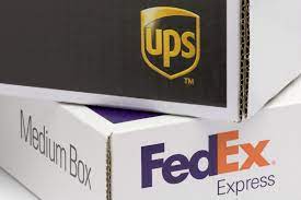 Fedex Express And Ups United Parcel Service Branded Shipping Boxes Fedex Express Parcel Ups