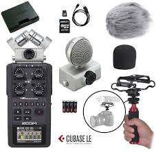 Zoom H6 Six Track Portable Recorder Field Kit Wind Screen Portable Mic
