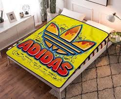 Adidas Graffiti Fleece Blanket Quilt Chillder Soft Throw Blanket Fleece Blanket Quilts