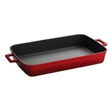Signature 1012 In X 1812 In Enameled Cast Iron Roastingbaking Pan In Cayenne Red This Is An Amazon Affiliate Link Roasting Pan Cast Iron Enameled Cast Iron