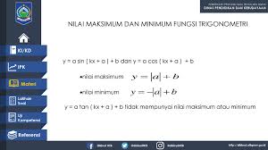 Secara umum terdapat tiga jenis rumus periode yang biasanya kerap digunakan guna menyelesaikan persamaan trigonometri ini, yang diantaranya adalaha: Aplikasi Turunan Fungsi Trigonometri Ppt Download