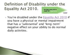 The Equality Act 2010 Disability Regulations Power Point