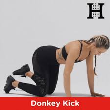 Targeting your glutes and lower back, this movement helps strengthen your core.make. Exercise Tutorial Donkey Kick Your House Fitness
