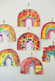 Cardboard Rainbow Collage Art Activities For Kids Art For Kids Toddler Art