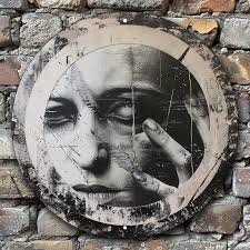 inspired round metal wall art cave