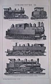 Ancient Locomotives Print Old Book Plate 1901 Antique Illustration 113 Years Lithograph 9 39 6 X 6 39 2 Inc Train Illustration Locomotive Train Pictures