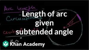 Finding an arc length requires knowing a bit about the geometry of a circle. Arc Length From Subtended Angle Video Khan Academy
