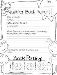Summer Book Reports 5 Different Ones Free Book Report Summer Writing Book Report Templates