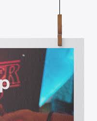 The mockup consist of smart objects with smart object editing enabled. Textured A3 Poster Mockup In Stationery Mockups On Yellow Images Object Mockups