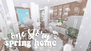 Aesthetic 3k 1 story bloxburg house idea. Roblox Bloxburg One Story Spring House Build Youtube