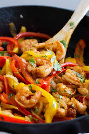 One Skillet Shrimp Fajitas 30 Minute Recipe Taste And Tell Recipe Shrimp Fajitas Best Shrimp Recipes Fajitas
