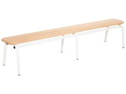 Metall (struktur) und holz (buche). Metall Und Holzbank Ohne Lehne L 160 Cm