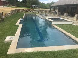 Fantastic Backyard Lap Pool With Spa 25 Yards Built By Absolute Pools In Nashville Lap Pools Backyard Backyard Pool Pool Plaster