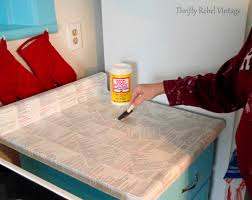 Exacto knife to slit around the drawers & some gentle sanding on all the edges to. Kitchen Counter Makeover Decoupage Recipe Color Me Thrifty