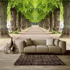 Bvmhome Mural 3d Free Shipping Nature Landscape Wallpaper Sunshine Forest Road Walltreatment Walltreat Room Wallpaper Landscape Wallpaper Wall Wallpaper