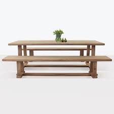 Joseph Outdoor Dining Table And Bench Set Teak Warehouse