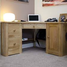 The leick corner computer desk is a quintessential corner computer desk with a classic solid wood style. 1 Burniston Oak Corner Computer Desk Corner Desk In Oak Only Oak