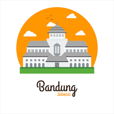 Gedung Sate Vector Illustration The Icon Of Bandung West Java Indonesia Bandung Postcard Design Inspiration Vector Illustration