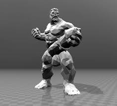 Free STL file Naked Hulk - Low Poly・Template to download and 3D print・Cults