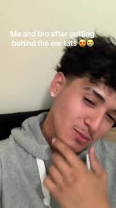 Black Men behind Ear Tattoos