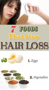 Eggs are a great source of protein and biotin, two nutrients that may promote hair growth. 7 Foods That Stop Hair Loss Stop Hair Loss Hair Loss Treatment Treat Hair Loss