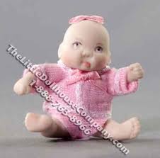 Miniature Sitting Baby Doll by Patsy Thomas for Dollhouses [PAT 57]