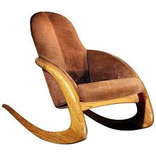 Crescent Rocker By Wendell Castle In Rare Zebra Wood Rocking Chair Modern Rocking Chair Chair