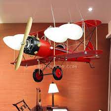 Led child room chandelier bedroom cartoon airplane ceiling lamp remote light. Classic Red Painting Airplane Ceiling Light Fixture For Kids Ceiling Light Fixtures Ceiling Lights Kids Bedroom Decor