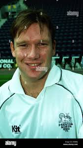 SIMON DAVEY OF PRESTON NORTH END FOOTBALL CLUB Stock Photo
