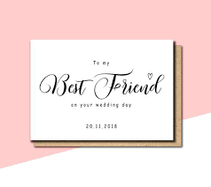 To My Best Friend On Your Wedding Day Card Best Friend Etsy Wedding Congratulations Card Wedding Congratulations On Your Wedding Day