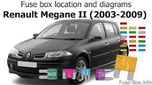 Renault grand scenic fuse box diagram passenger compartment. Fuse Box Location And Diagrams Renault Megane Ii 2003 2009 Youtube