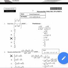 Home » matematika sma » sma kelas 10 » sma kelas 11 » sma kelas 12 » kumpulan soal dan pembahasan matematika sma format file tersedia dalam dua pilihan yaitu format pdf dan docx (ms.word). Soal Matematika Kelas Xii