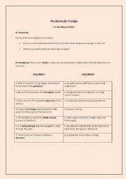 The Bermuda Triangle A Reading Activity With A Lesson Plan Esl Worksheet By Jeopardy