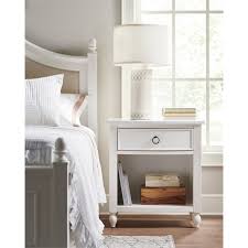Shipping method free ground shipping (ups / fedex). Curved Front One Drawer Wood Nightstand In White U099h351