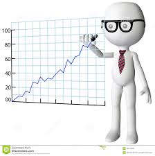 manager drawing company growth success chart stock