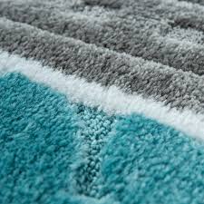Hier finden sie eine große auswahl an modernen. Badematte Kurzflor Teppich Fur Badezimmer Mit Muster 3 D Look In Grau Blau Ebay