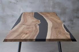 Live Edge Dining Table Epoxy Resin Table Epoxy Walnut Table River Black Matte Table River Table Black Resin Table Resin Table Live Edge Dining Table Epoxy Resin Table