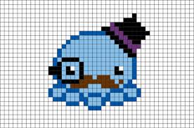 Gentleman Octopus Pixel Art Pixel Art Pixel Art Pattern Pixel Art Pokemon
