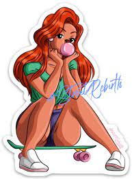 Sexy Roxanne Skater Chick 90s Mood Vibes Sticker 4 Inch - Etsy