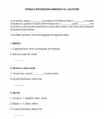 Verbale Di Riconsegna Immobile Al Locatore Ad Uso Abitativo