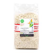 Rolled oats are the oat groats that have been steamed in order to be pressed with rolling mills without being cracked. Organic Quick Rolled Oats Value Pack 1000g Finland Klang Valley Zenxin