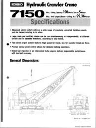 Crawler Cranes Kobelco 7150 Specifications Cranemarket