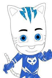 Colorea A Catboy Heroes En Pijamas Fiesta Lego Gatuno
