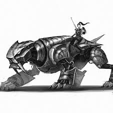 Tonight S Robot No 15 Half Way Done Marchofrobots Robot Art Animals Cat Sabertooth Tiger Conceptart Robot Animal Robots Drawing Robot Concept Art