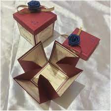 Ribbon N Roses On Instagram New Design Cube Wedding Invitation With Ribbon Rose Wedding Cards Handmade Wedding Invitation Ribbon Expensive Wedding Gifts