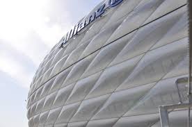 Soccer stadium in munich, germany. Allianz Arena Frottmaning 2005 Structurae