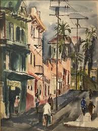 MID CENTURY LOIS Shelburne Wallace Original Watercolor "Exuberance" $200.00 