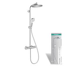 hansgrohe Crometta S Showerpipe 240 1jet with thermostatic shower mixer - -  Amazon.com