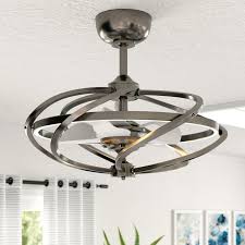 27 Bucholz 3 Blade Led Caged Ceiling Fan With Remote Control Bladeless Ceiling Fan Led Ceiling Fan Ceiling Fan With Light